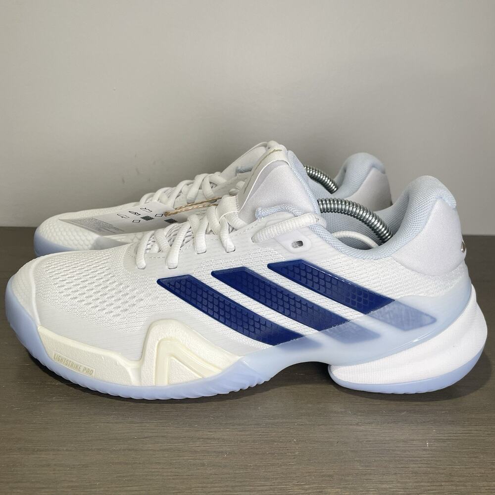 Adidas Womens Size 7.5 Tennis Shoes NEW Barricade 14 White Blue Court JS4112